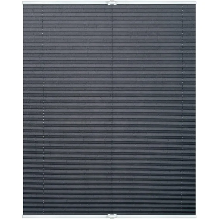 Lichtblick Sonnenschutzsysteme GmbH Plissee Nizza 110 cm x 130 cm (BxL) Grau Tageslicht; einfache Installation mit Klemmträgern; verspannt
