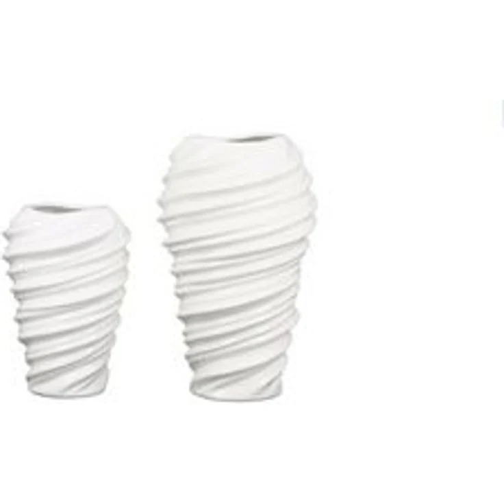 Casablanca by Gilde Tischvase Vase "TWIST" Porzellan, weiß – Bild 6