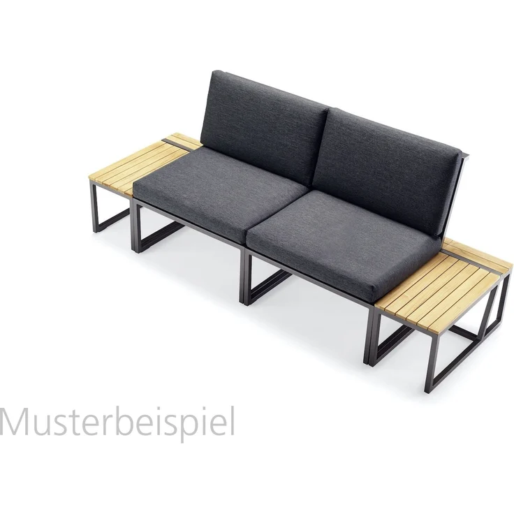 Sieger Havanna Mittelteil Sitzplatz für Loungegruppe, Aluminium Eisengrau, 72 x 78,5 x 73 – Bild 5