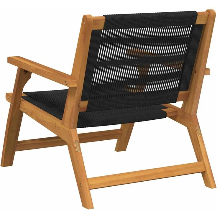 vidaXL gartenmöbel 2 pcs Schwarz 67 x 76 x 73 cm Massivholz Akazie 367831 – Bild 4