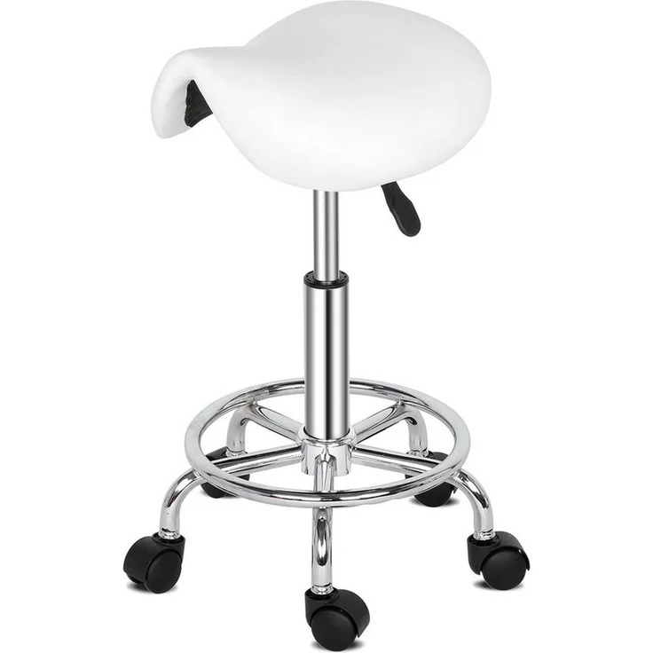 VINGLI Drehhocker Sattelhocker, Rollhocker, Bürohocker, Drehhocker,Arbeitshocker, höhenverstellbar, 360° drehbar, 150 KG Tragkraft – Bild 1