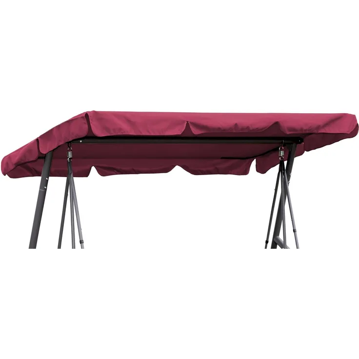 Hollywoodschaukel Dachbezug 200x145 cm Bordeaux Wasserdicht | Universal Ersatzdach Gartenschaukel 3 Sitzer | UV 50 Schaukel Dach Ersatz Bezug