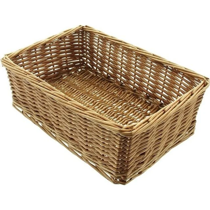 Regalkorb Natur klein Box Aufbewahrungskorb Schale Korb Flechtkorb 30cm – Bild 3