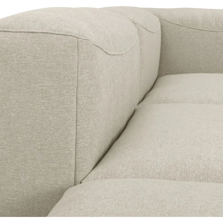 Sofa 2-Sitzer mit Hocker links Kattrina Flachgewebe creme – Bild 4