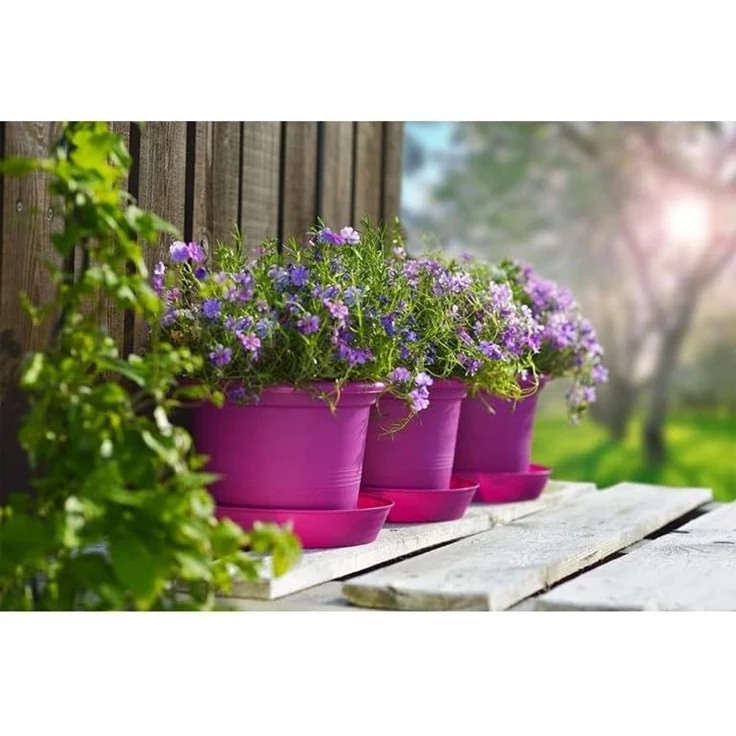 Pflanztopf Campanula anthrazit 33,5cm Blumentopf Pflanzkübel Blumenkübel Pflanzgefäß – Bild 3