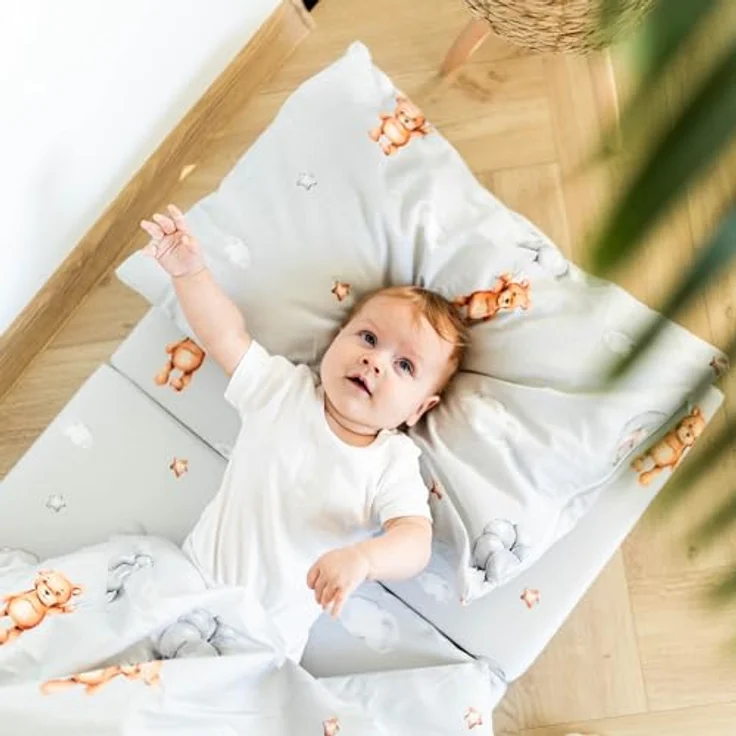 Kinderbettwäsche Baby Bettwäsche 100x135 cm aus Baumwolle - Kinder Set von Duvet Cover 100x135 und Kissenbezug 40x60 cm Junge und mädchen babybettwäsche bettbezug für Kleinkind Oeko-Tex – Bild 3
