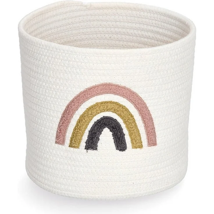 Zeller Aufbewahrungskorb 'Rainbow', Baumwolle/Polyester,, weiß, ca. Ø 25 x 22 cm – Bild 5