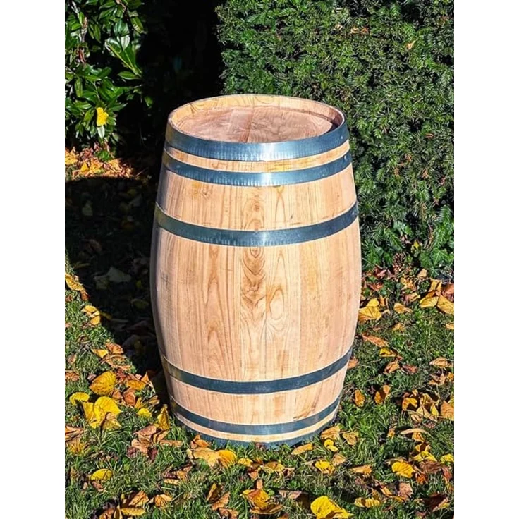 Temesso Stehtisch 100 oder 150 Liter - Holzfass natur - neu gefertigt aus Kastanie – Bild 5