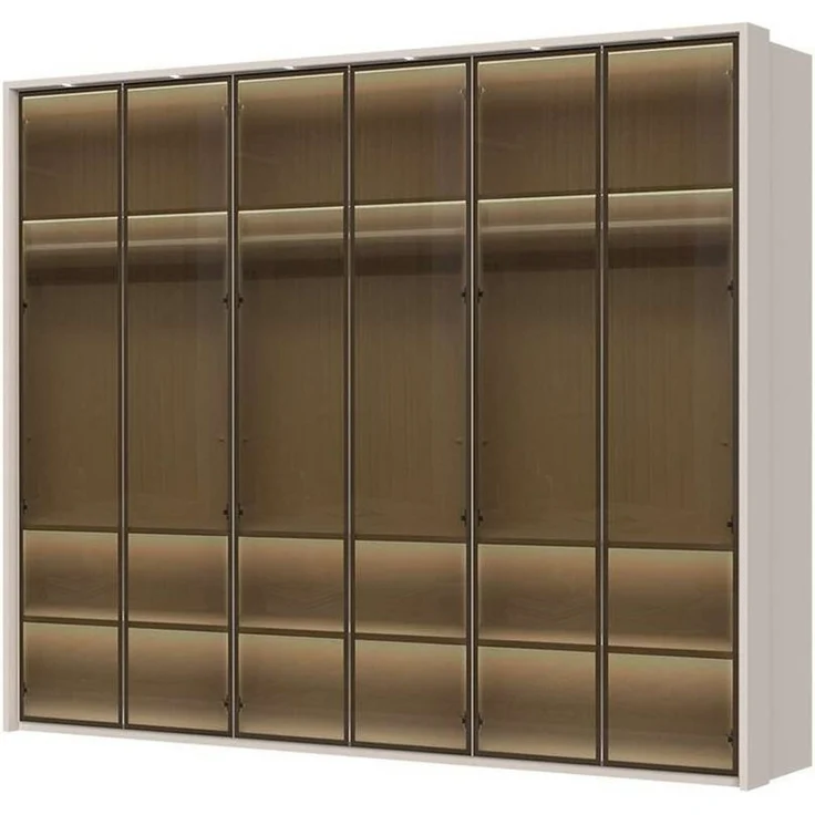 OTTO home Drehtürenschrank Opera Parsol-Glastüren, LED-Glasbodenbeleuchtung, mit und ohne Kranz Glastüren, UV-Lack, LED-Innenbeleuchtung, Soft-Close-Funktion – Bild 5