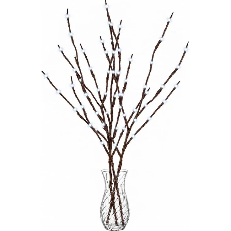 vidaXL LED-Kupferzweig Weihnachtsdekoration 3 stk. Braun 62 cm Stahl 42055398 – Bild 3