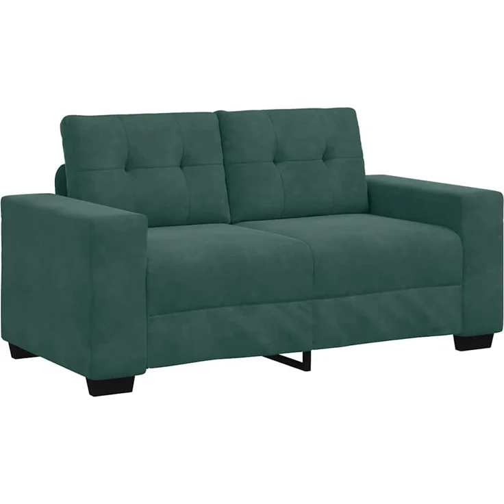 vidaXL Zweisitzer-Sofa Dunkelgrün 160 cm Samt 4105112 – Bild 1