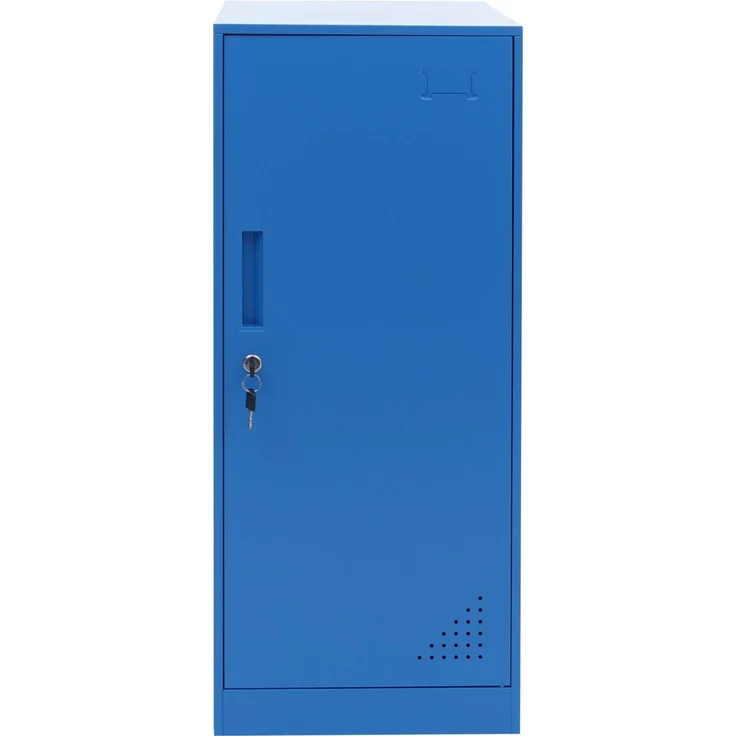 Spind HWC-P63, Schließfach Wertfachschrank Schließfachschrank Tür Kleiderstange, 90x38x45cm Stahl ~ blau – Bild 8