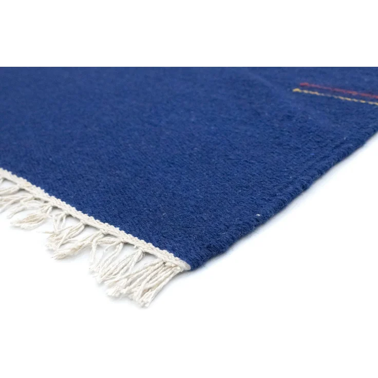 Kelim Teppich - Trendy 180x120 cm - blau – Bild 3