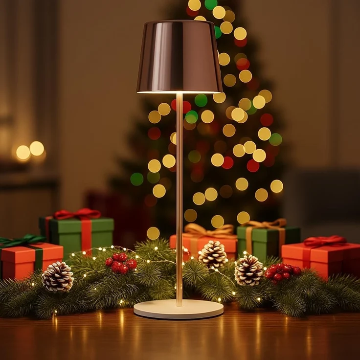 Brilliant Xaana LED Tischlampe - Helles Kupfer, Höhenverstellbares Produkt, touch dimmer stufenlos, IP44 spritzwassergeschützt, 37 cm hoch, USB aufladbar, für den Innen- und Außenbereich – Bild 11