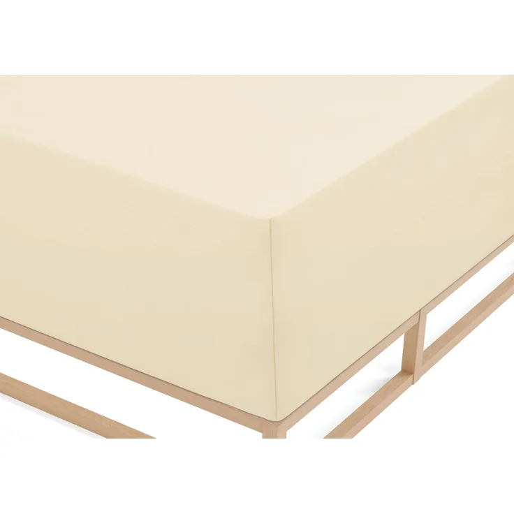 biberna Jersey-Elastic-Boxspring-Spannbetttuch 0077640, champagner, 1x 180x200 cm - 200x220 cm