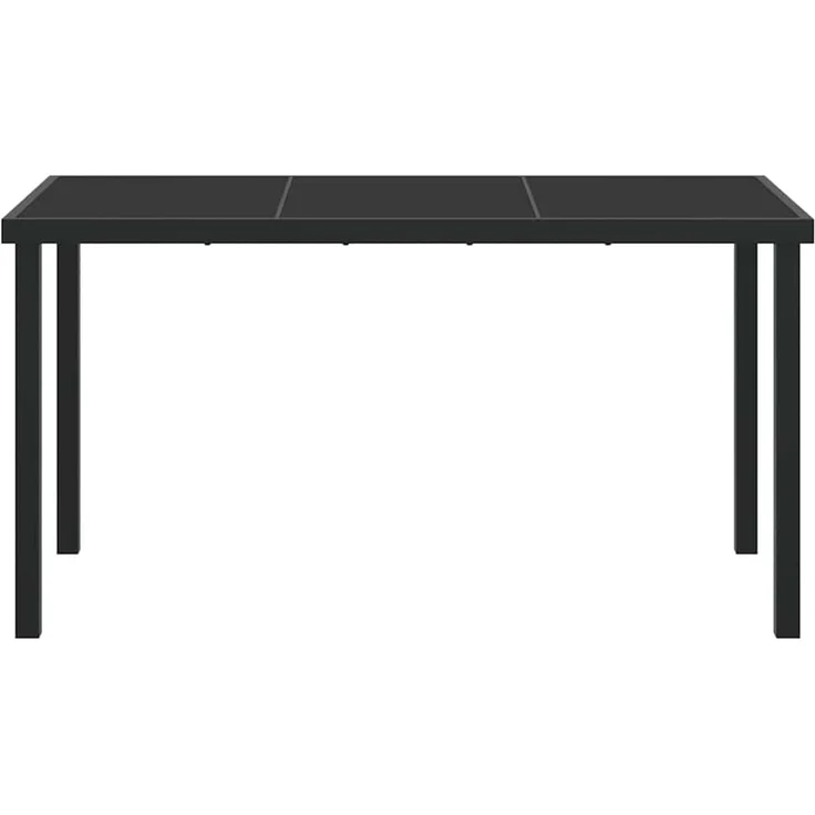 vidaXL Gartentisch Schwarz 140 x 70 x 73 cm Metall 42010313 – Bild 5