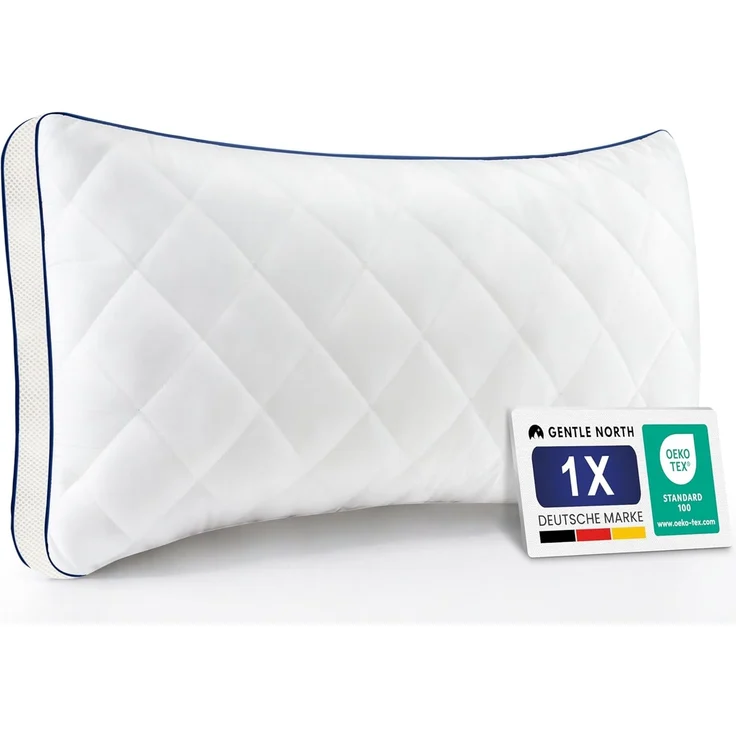 Gentle North Microfaserkissen Kopfkissen in Hotelqualität flauschige, gut gefüllte Schlafkissen, Füllung: Polyester, Rückenschläfer, Seitenschläfer, Bauchschläfer, Seitschläfer