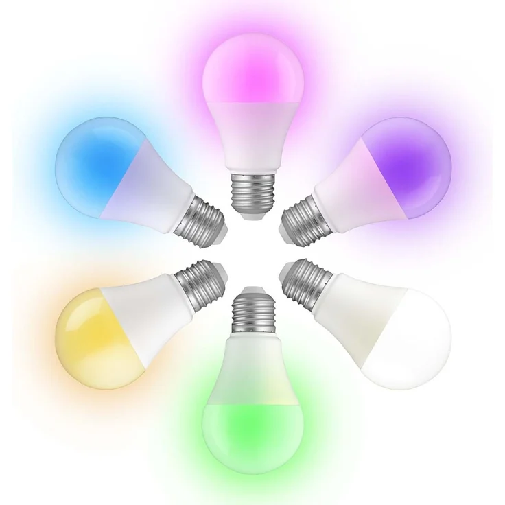 Alecto Smarte LED-Leuchte SMARTBULB10, WiFi LED-Lampe (E27), 10W, 16 Mio. Farben, Sprachsteuerung, LED, Sehr warmes Weiß,Warmweiss,Naturweiss,Kühles weiss,RGB, WiFi LED-Lampe (E27), 10W, 16 Mio. Farben, Sprachsteuerung – Bild 4