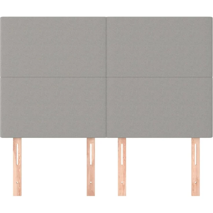 vidaXL Kopfteile 4 Stk. Hellgrau 72x5x78/88 cm Stoff 3116050 – Bild 3