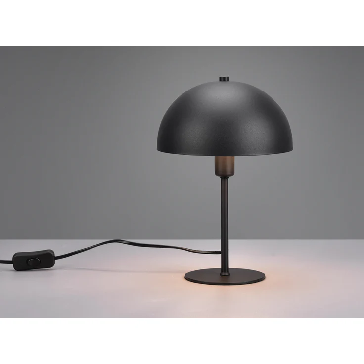 Tischleuchte NOLA aus Metall Schwarz, Lampenschirm innen Gold, Höhe 30cm – Bild 3