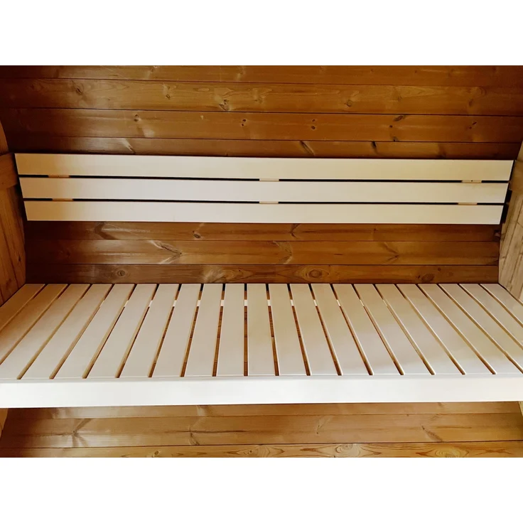 Sentiotec Kaski 220 View Fasssauna Außensauna Gartensauna aus Thermo-Kiefer Ø 220 x 220 cm – Bild 3