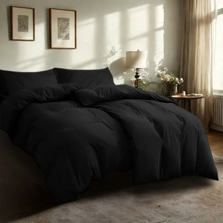 Komfortec Bettwäsche Premium, 135 x 200 bis 220 x 240 cm, 6 verschiedene Größen zur Auswahl, gebürstet 100% Mikrofaser, 4 teilig, Superweiches Bettwäsche-Set, Knitterfrei, Atmungsaktiv