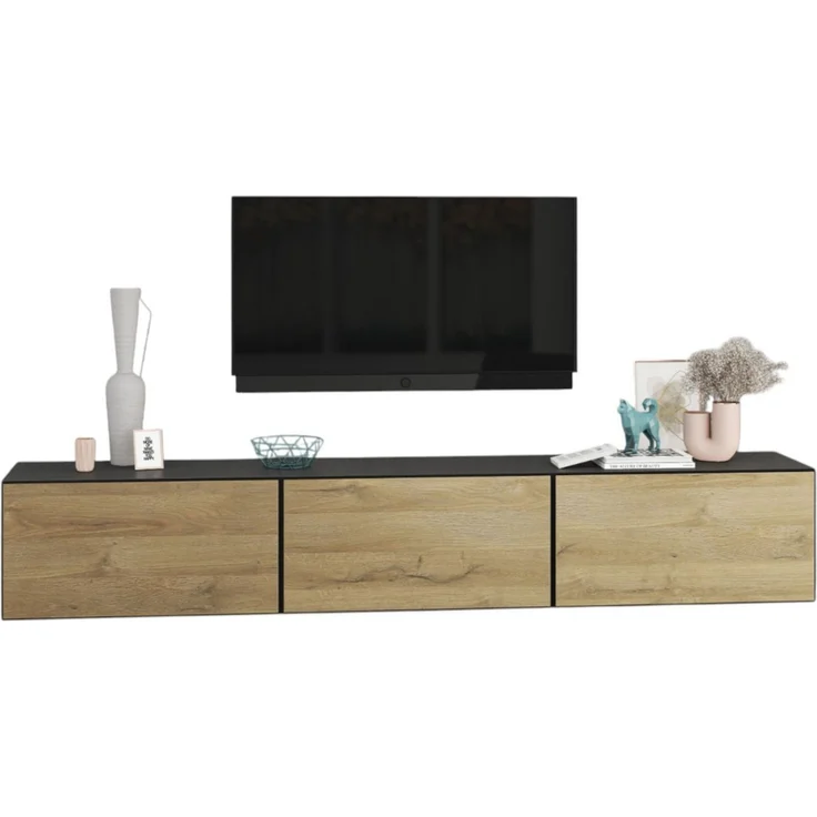 moebel-dich-auf Lowboard VARIANTO 4 (3 tlg, 228 cm breit, 3 St, TV-Schrank bestehend aus 3 Schränken mit Klappe), stehend und hängend – Bild 4