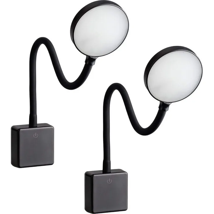 SEBSON LED Steckdosenleuchte 2x LED Steckdosenlampe dimmbar und flexibel - 4W 290lm neutralweiß, LED fest integriert, neutralweiß