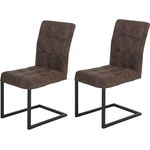 2er Set Schwingstuhl Donna - Vintage Braun