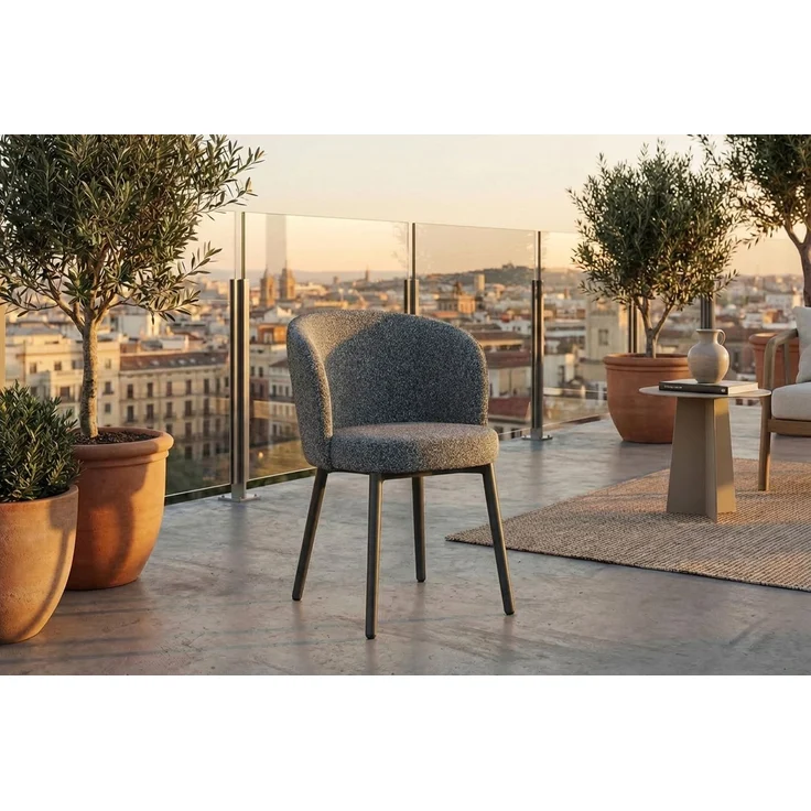 KAWOLA Gartenmöbel Set INDUS 7-tlg. Aluminium grau x x cm – Bild 5