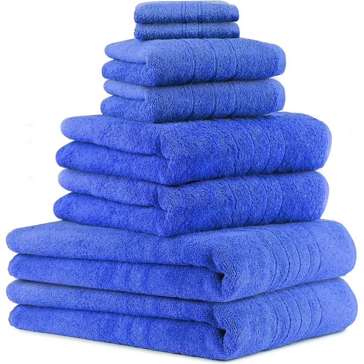 Betz Handtuch Set 8-TLG Handtuch-Set Deluxe, 100% Baumwolle (Set, 8-St), Farbe blau