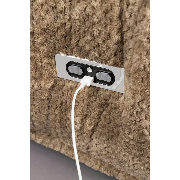 DutchBone Loungesessel Hamilton elektrisch verstellbar mit USB-Anschluss, Braun 114x88x95 cm – Bild 9