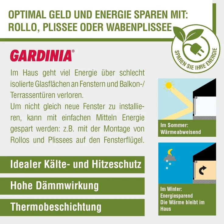 Gardinia Waben-Verdunklungsplissee weiß Concept – Bild 9