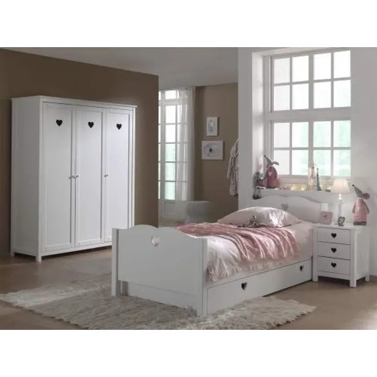 Vipack 'Amori' 3-tlg. Jugendzimmerset weiß