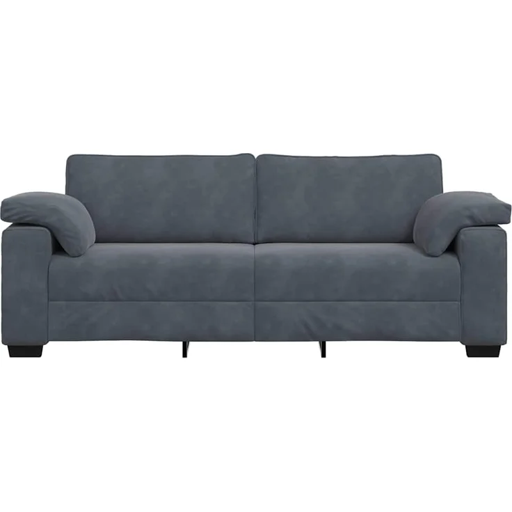 vidaXL 3-Sitzer-Sofa Dunkelgrau 220x77x82 cm Samt 4105278 – Bild 3