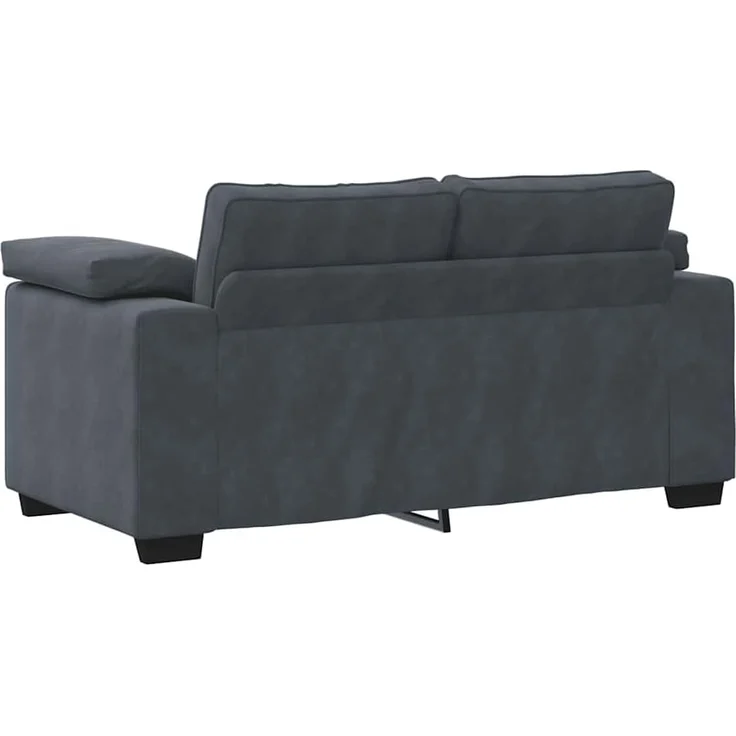 vidaXL Zweisitzer-Sofa Dunkelgrau 160x77x82 cm Samt 4105258 – Bild 7