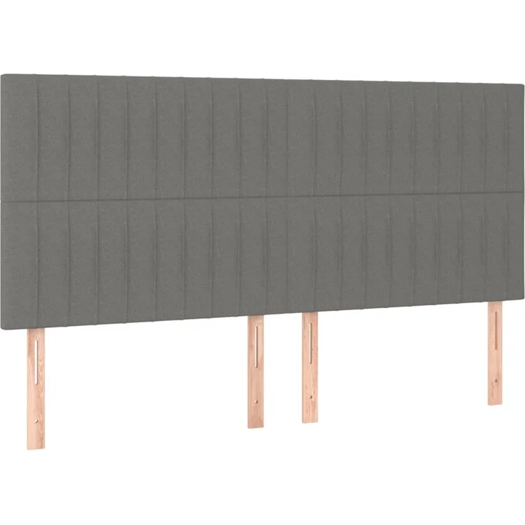 vidaXL Kopfteile 4 Stk. Dunkelgrau 80 x 5 x 78/88 cm Stoff 3116577 – Bild 2