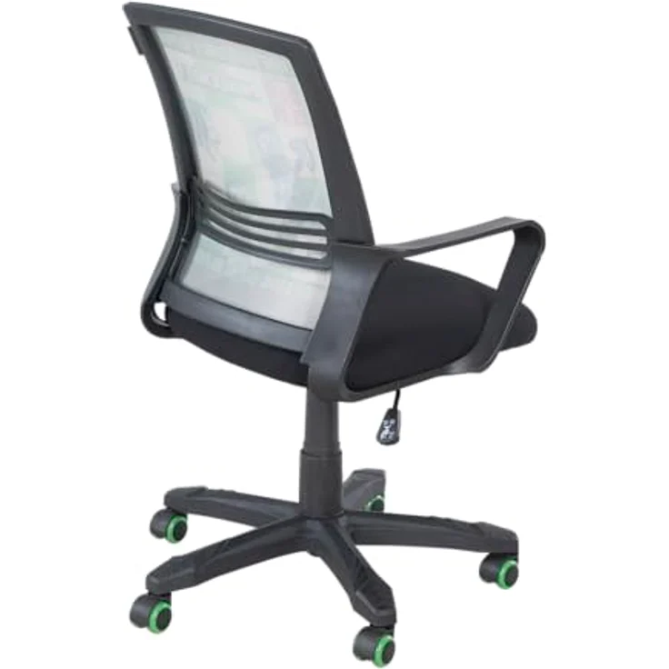 Minecraft Drehstuhl, Schwarz, Drehstuhl mit Wippfunktion und 360° drehbarer Sitzfläche, inklusive Armlehnen, 63x92x111.5 cm – Bild 5