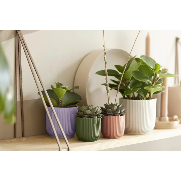 elho Vibes Fold Rund 18 Pflanzentopf - Blumentopf für Innen - 100% recyceltem Plastik - Ø 18.4 x H 16.8 cm - Lila/Zartes Lila – Bild 7