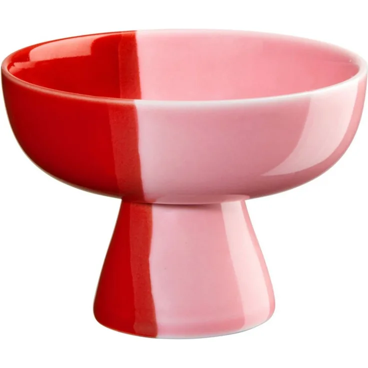 ASA SELECTION Schale joy Schale auf Fuß strawberry smoothie 11cm, Porzellan, (Schalen)