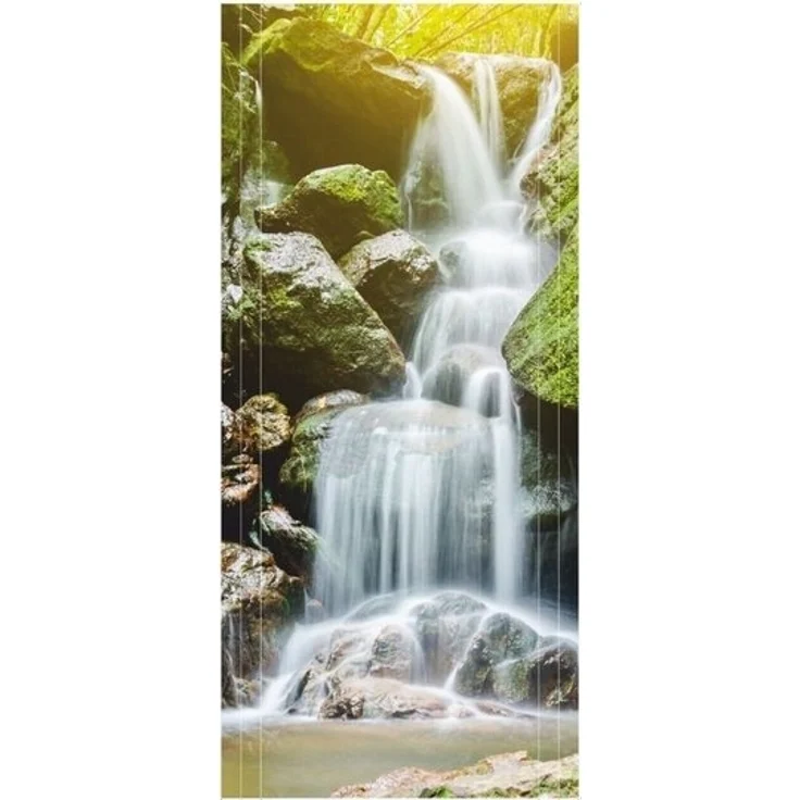 nikima Wandtattoo TB-06 selbstklebendes Türbild – Wasserfall (PVC-Folie), 0,9 x 2 m selbstklebende Folie – Bild 3