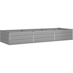 vidaXL Pflanzkübel Hellgrau 290 x 100 x 45 cm Verzinkter Stahl 42018169