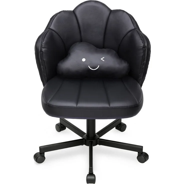 COMHOMA Bürostuhl Schminkstuhl Homeoffice Stuhl, Schreibtischstuhl Drehstuhl mit Rrollen, höhenverstellbar,für Schminktisch,Arbeitszimmer, Schlafzimmer,150kg