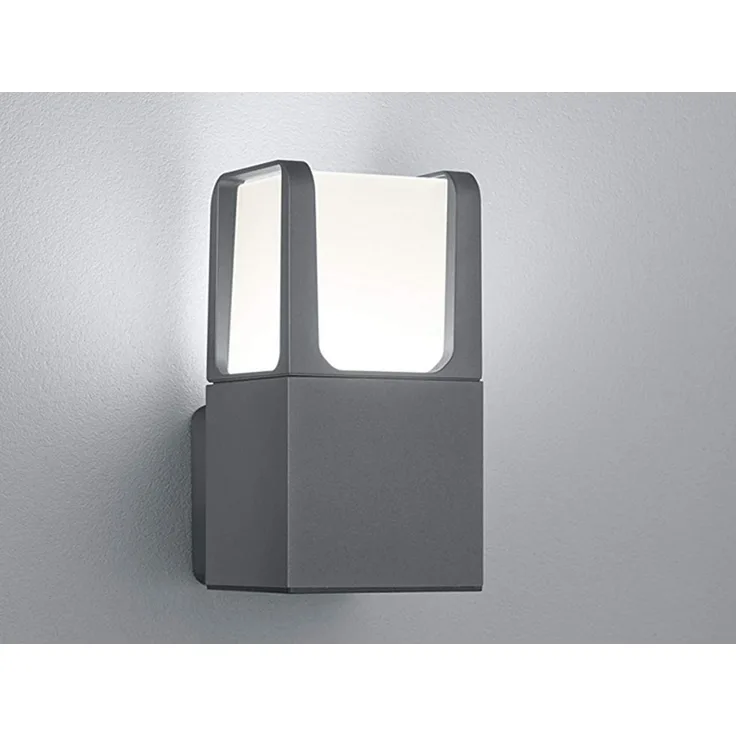 LED Außenleuchte Wandlampe, Alu, anthrazit matt, IP54, 650lm
