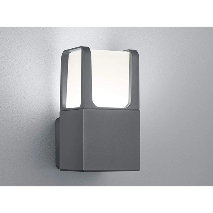 LED Außenleuchte Wandlampe, Alu, anthrazit matt, IP54, 650lm – Bild 1