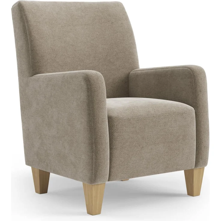 Cavadore Sessel Vida / Polstersessel im trendigen Design / 74 x 93 x 81 / Mikrofaser, Perlbeige – Bild 1