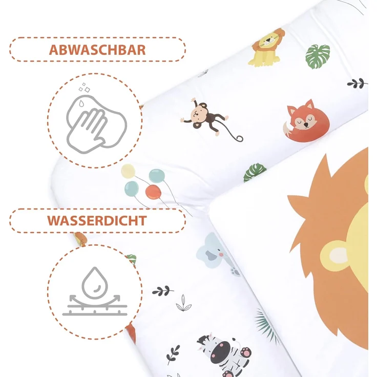 Wickelauflage Wickelkommode Auflage Baby 85x72 cm - Wickelmatte Wickeltischauflage Wasserfest Wickelunterlage Weich ZUFÄLLIGEN VARIANTE – Bild 3