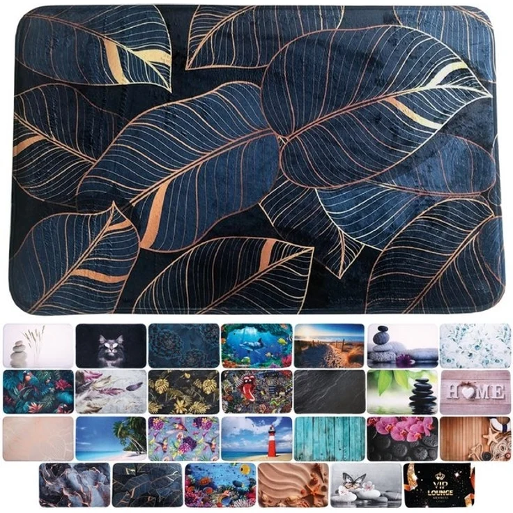 Sanilo Badematte mit Motiv, viele schöne Badteppiche zur Auswahl, rutschhemmend beschichtet, waschbar, schnelltrocknend, Polyester, rechteckig, sehr weich, hochwertig & modern, 50 x 80 cm oder 70 x 110 cm – Bild 4