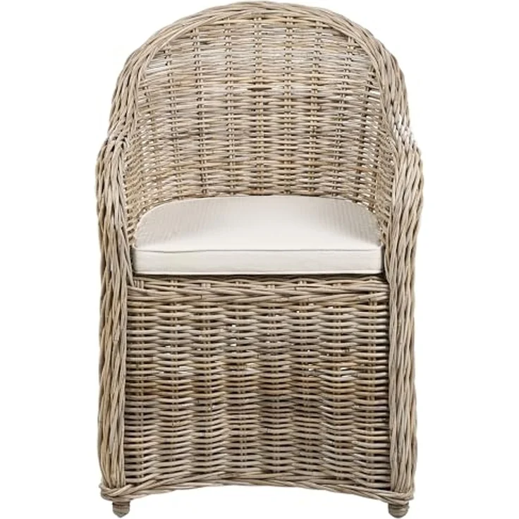 Gartensessel 2er Set mit Auflagen SUSUA II Rattan Natürlich – Bild 5