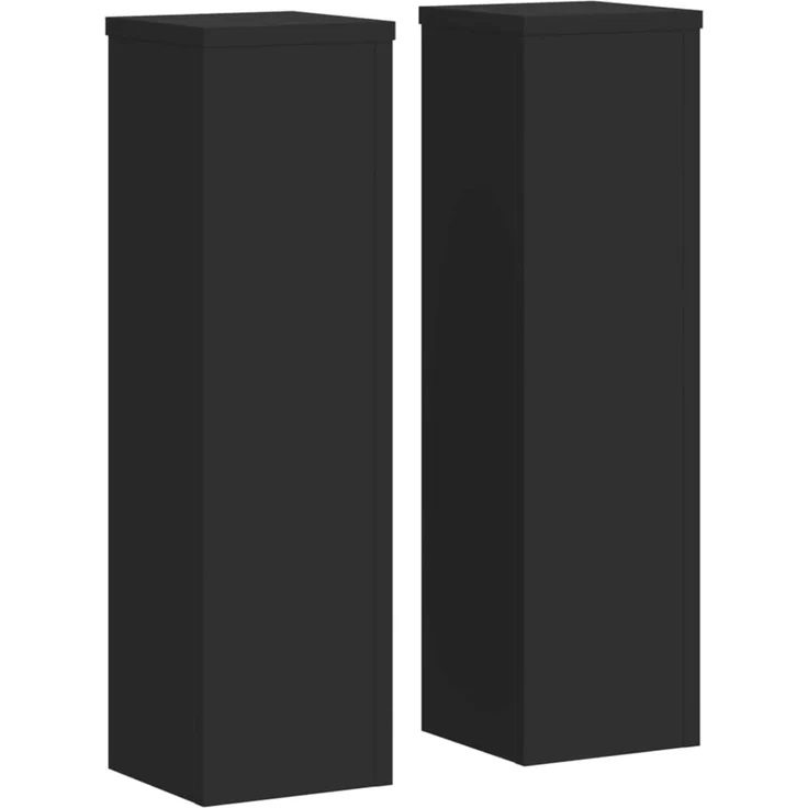 vidaXL Pflanzenständer 2 Stk. Schwarz 17x17x60 cm Holzwerkstoff 852934 – Bild 2